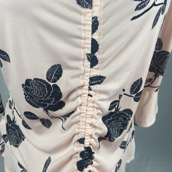 Candies 3/4 Sleeve Ruched Blouse with Bell Sleeves - Picture 6 of 9